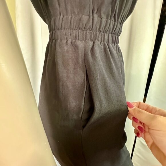 MVN The Label Women’s Black Wide Leg One-Shoulder Lancey Jumpsuit Size S / 4 - Picture 8 of 13